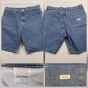 Wrangler Hero Denim Shorts Mens 38 Blue Medium Wash 100% Cotton‎ Carpenter Work
